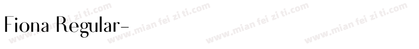 Fiona Regular字体转换